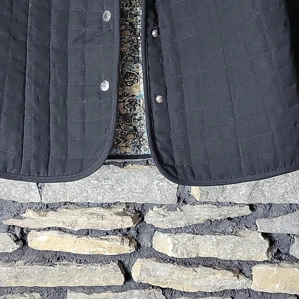 Briggs New York Black Puffer Jacket with Quilted Texture